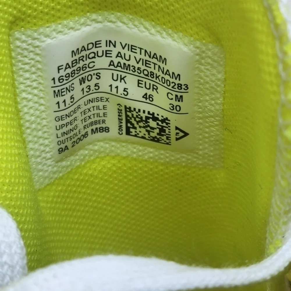 New Converse Chuck Taylor All Star Uv High 'Lemon Venom' 169896C